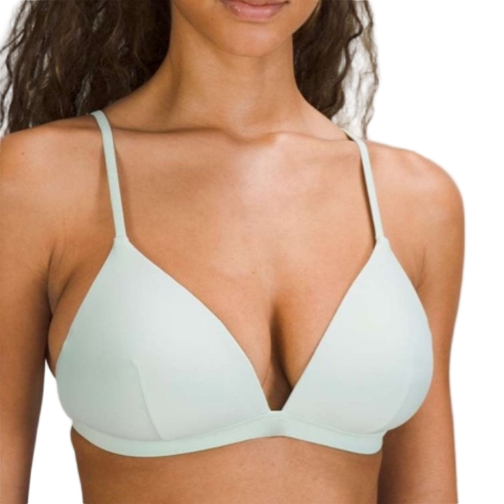 Lululemon Waterside Delicate Mint Green Bikini Swim Top Bra 10 C Cup